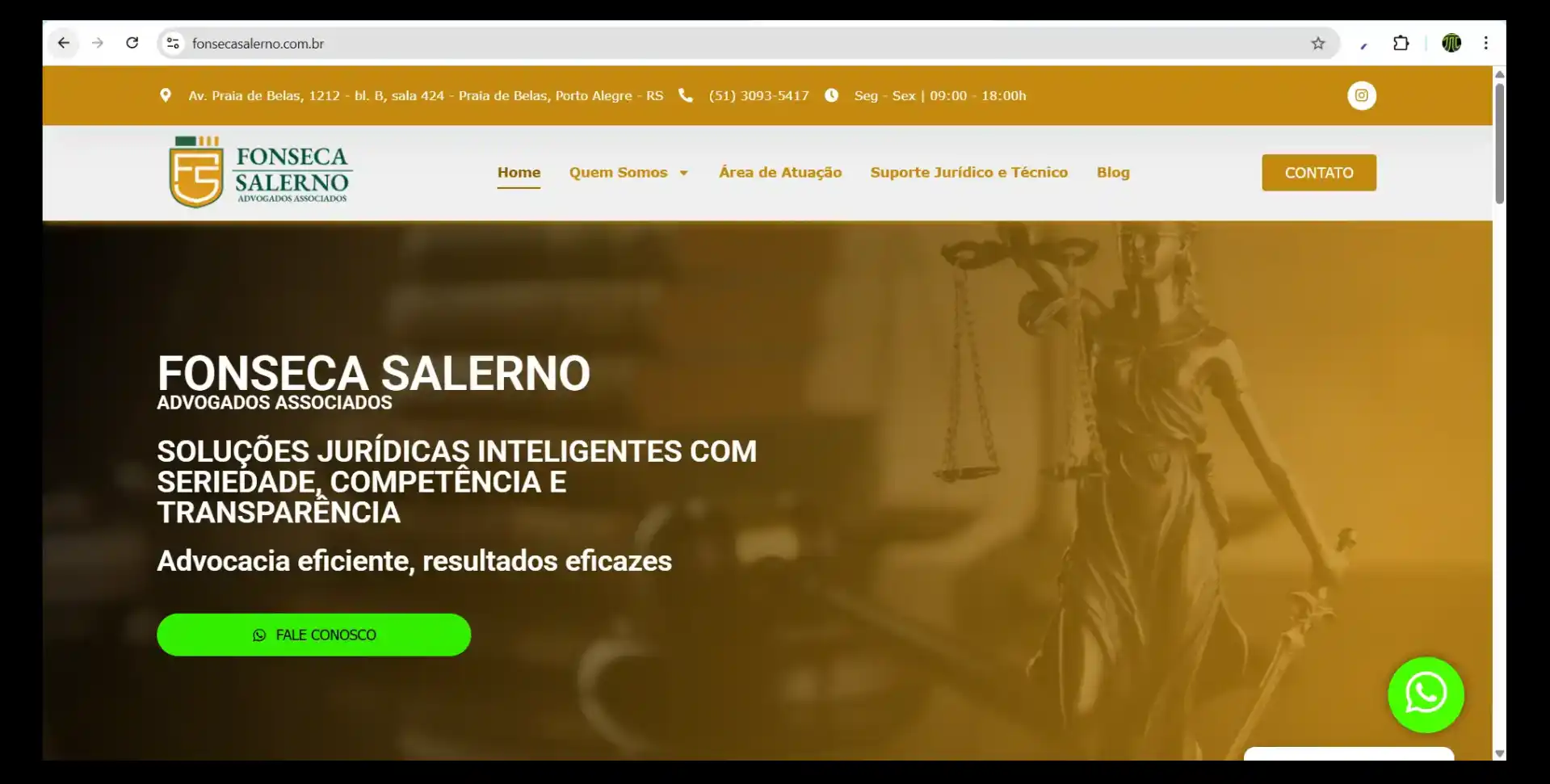 Case de Sucesso: Site Fonseca Salerno Advogados