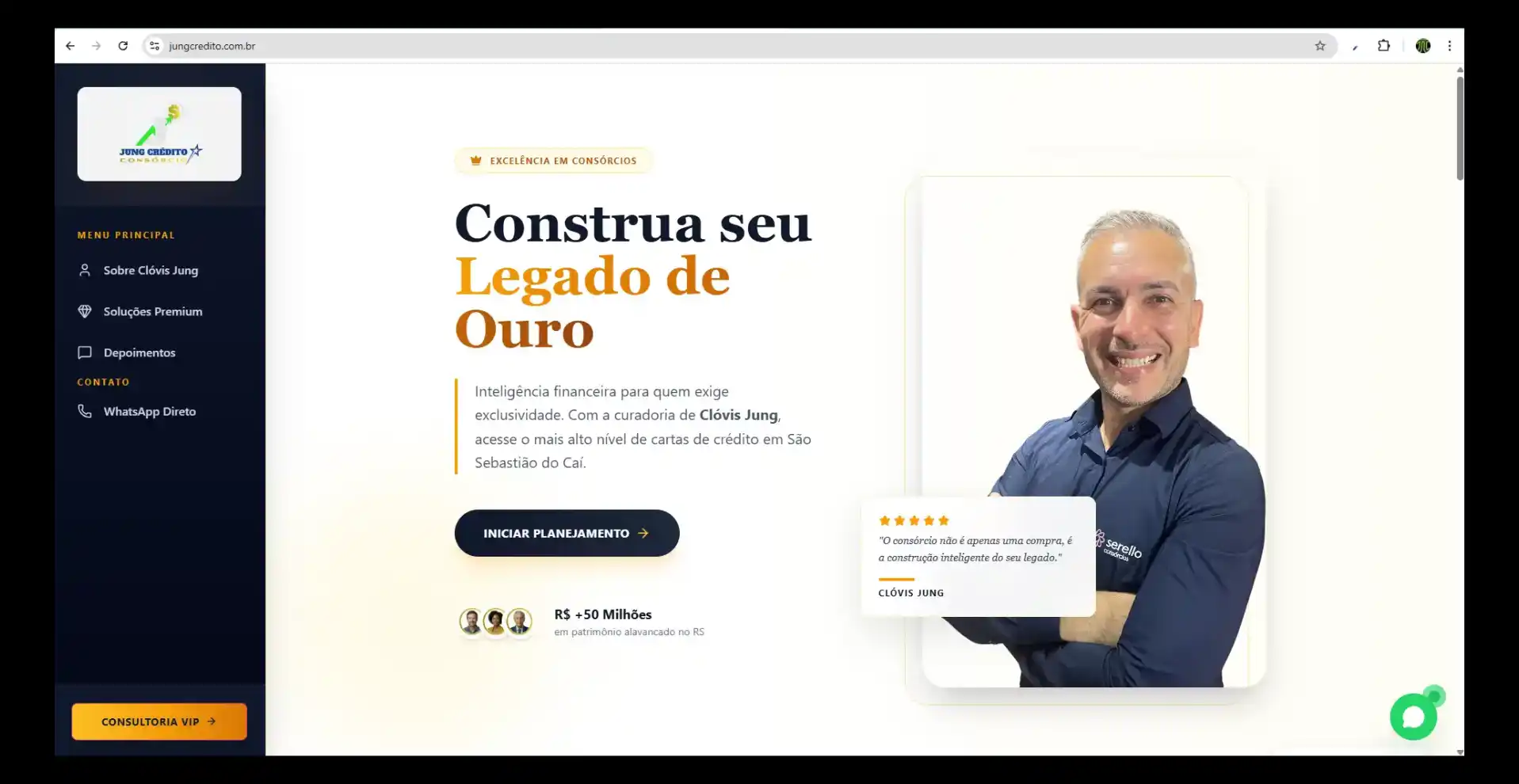 Case de Sucesso: Site Jung Crédito Consórcio