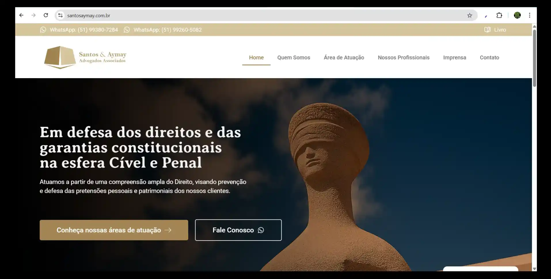 Case de Sucesso: Site Santos & Aymay Consultoria