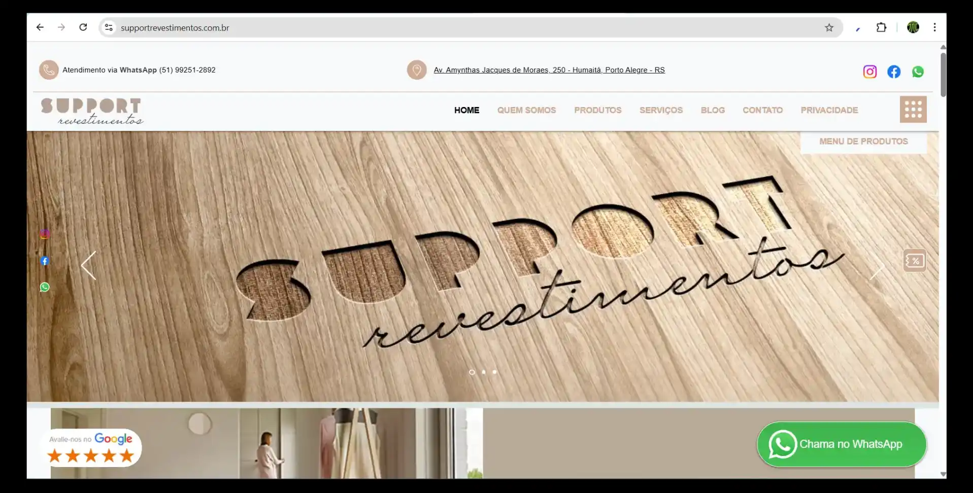 Case de Sucesso: Site Support Revestimentos